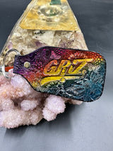 Stamped Leather Keychain - Griz