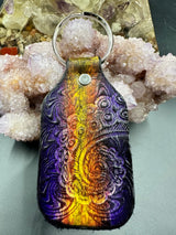 Stamped Leather Keychain - Tentacles