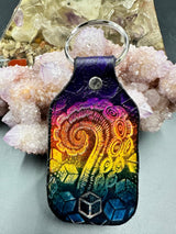 Stamped Leather Keychain - Tentacles
