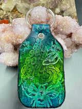 Stamped Leather Keychain - Tentacles