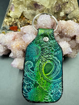 Stamped Leather Keychain - Tentacles