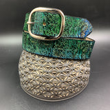 Stamped Leather Belt - Question Mark