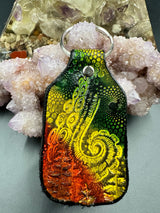 Stamped Leather Keychain - Tentacles