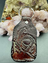 Stamped Leather Keychain - Tentacles