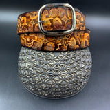 Stamped Leather Belt - Panic