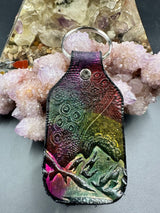 Stamped Leather Keychain - Tentacles