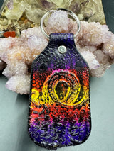 Stamped Leather Keychain - Tentacles