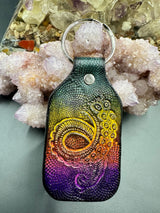 Stamped Leather Keychain - Tentacles