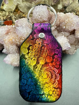 Stamped Leather Keychain - Tentacles