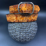 Stamped Leather Belt - Panic