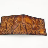 Carved Leather Bifold Wallet - Steelie 