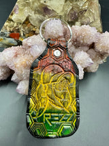 Stamped Leather Keychain - Rezz