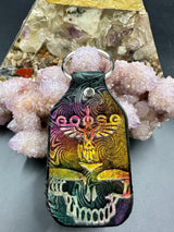 Stamped Leather Keychain - Goose