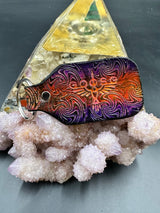 Stamped Leather Keychain - Goose