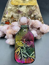 Stamped Leather Keychain - Goose