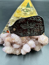 Stamped Leather Keychain - Goose