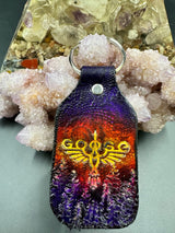 Stamped Leather Keychain - Goose