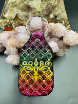 Stamped Leather Keychain - Goose