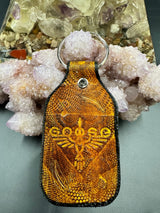 Stamped Leather Keychain - Goose