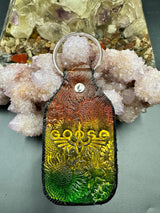 Stamped Leather Keychain - Goose