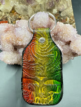 Stamped Leather Keychain - Grateful Large Stealie