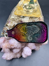 Stamped Leather Keychain - Elephant