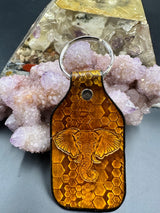 Stamped Leather Keychain - Elephant