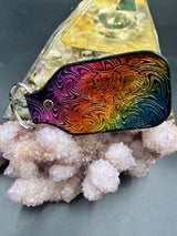 Stamped Leather Keychain - Elephant