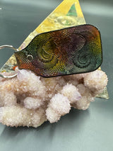 Stamped Leather Keychain - Elephant