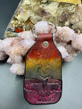 Stamped Leather Keychain - Grateful Large Stealie