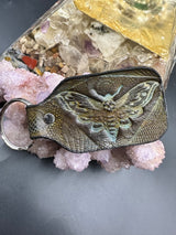 Stamped Leather Keychain - Death Moth