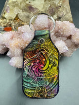 Stamped Leather Keychain - 4 Large Assorted Mushrooms