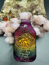Stamped Leather Keychain - 4 Large Assorted Mushrooms