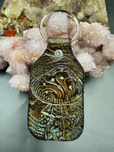 Stamped Leather Keychain - 4 Large Assorted Mushrooms