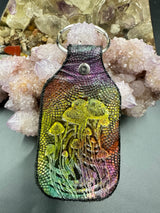 Stamped Leather Keychain - 4 Large Assorted Mushrooms