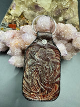 Stamped Leather Keychain - 4 Large Assorted Mushrooms