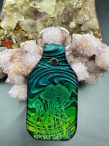 Stamped Leather Keychain - 4 Large Assorted Mushrooms