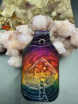Stamped Leather Keychain - 4 Large Assorted Mushrooms