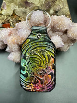 Stamped Leather Keychain - 4 Large Assorted Mushrooms