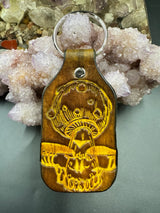 Stamped Leather Keychain - 4 Large Assorted Mushrooms