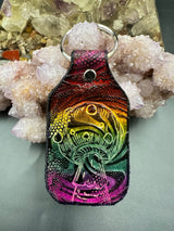 Stamped Leather Keychain - 4 Large Assorted Mushrooms