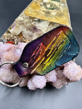 Stamped Leather Keychain - Red Rocks