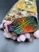 Stamped Leather Keychain - Red Rocks