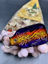 Stamped Leather Keychain - Red Rocks