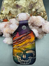 Stamped Leather Keychain - Red Rocks