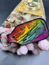 Stamped Leather Keychain - Red Rocks