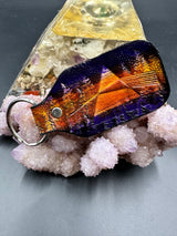 Stamped Leather Keychain - Pink Floyd