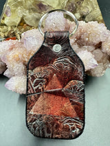 Stamped Leather Keychain - Pink Floyd