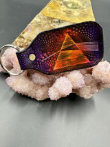 Stamped Leather Keychain - Pink Floyd