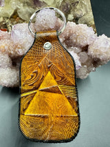 Stamped Leather Keychain - Pink Floyd